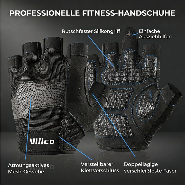 Fitness Handschuhe für Damen und Herren, Sporthandschuhe für Gewichtheben,Crossfit,Gym,Krafttraining