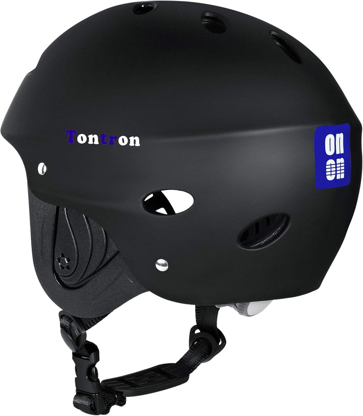 Tontron Wakeboard Kajak Kitesurf Wassersport Helm Schwarz L, Schwarz L