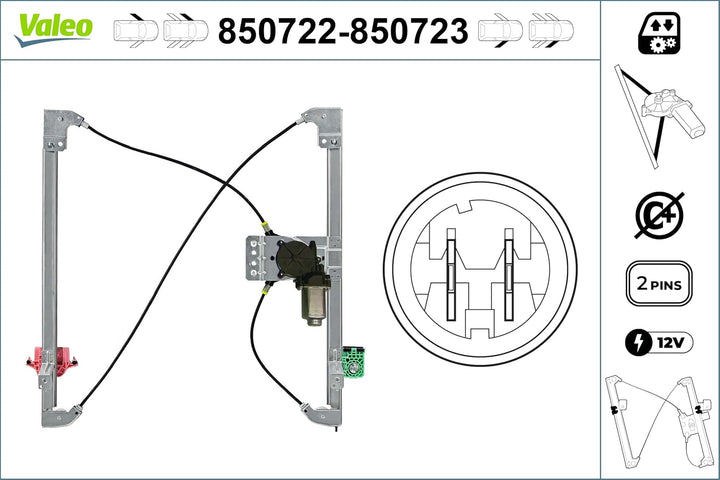 Valeo Fensterheber Vorne Links 850722