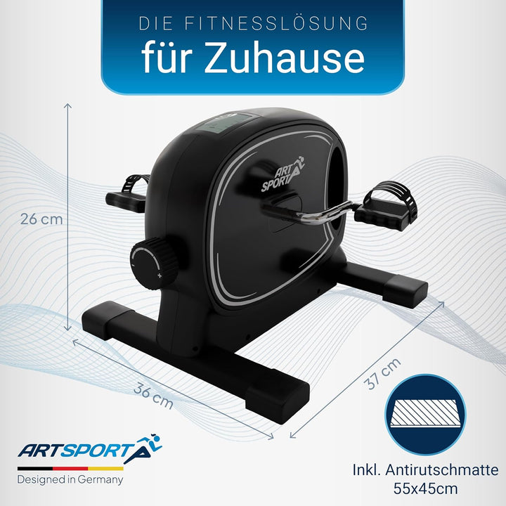 Juskys Pedaltrainer Sportivo - leiser Heimtrainer, Fitnessgerät, Senioren, Armtrainer, Beintrainer,