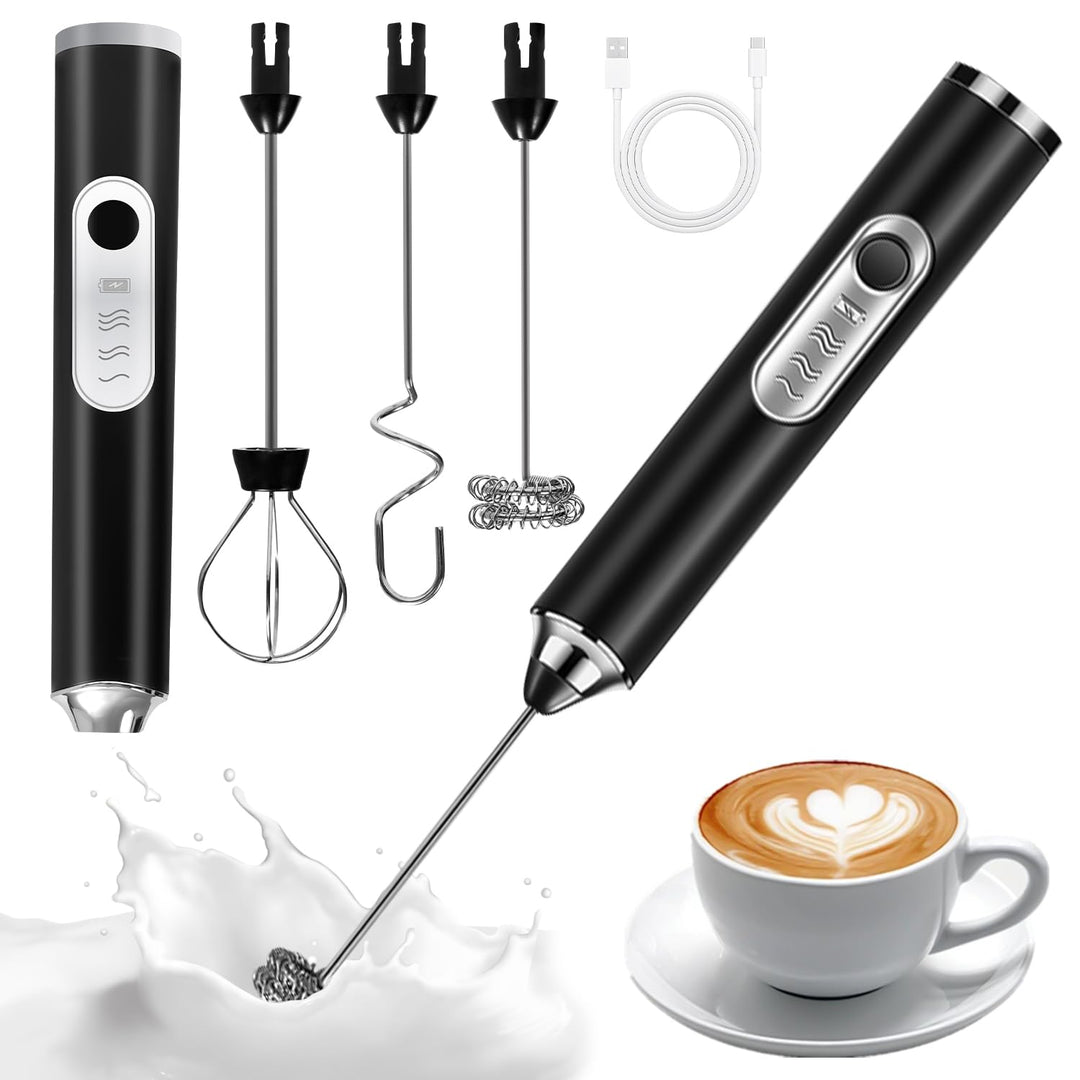 Milchaufschäumer Stab, Milchaufschäumer USB Elektrischer Milchaufschäumer Elektrischer Schneebesen,