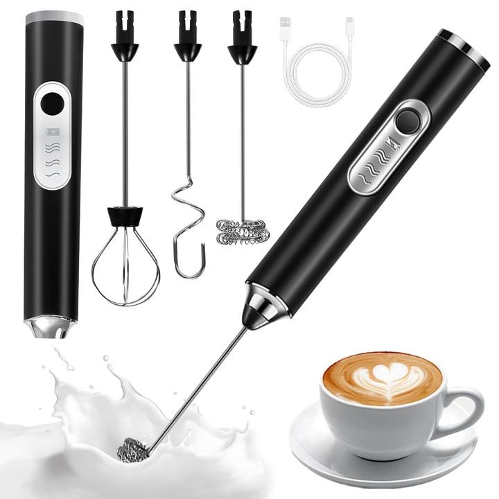 Milchaufschäumer Stab, Milchaufschäumer USB Elektrischer Milchaufschäumer Elektrischer Schneebesen,