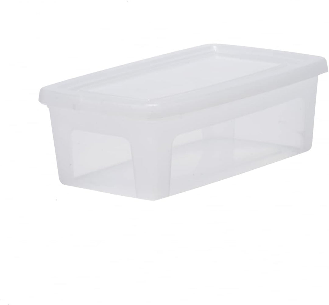 Iris Ohyama, Kunststoff-Aufbewahrungsbox, 5-Liter-Büro-Aufbewahrungsbox, 14er-Set, MCB-5, transparen