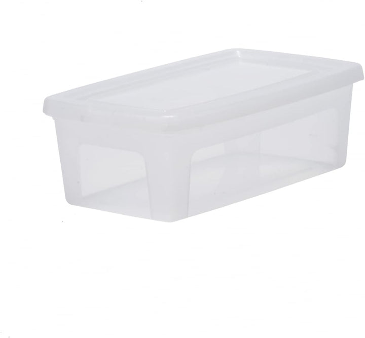 Iris Ohyama, Kunststoff-Aufbewahrungsbox, 5-Liter-Büro-Aufbewahrungsbox, 14er-Set, MCB-5, transparen