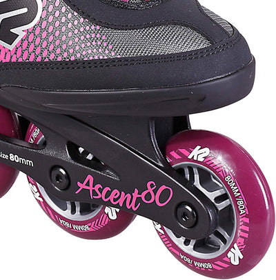 K2 Damen Ascent 80 W, Black-Grey-Purple Inline Skates EU: 36 (UK: 3.5 / US: 6) black - grey - purple