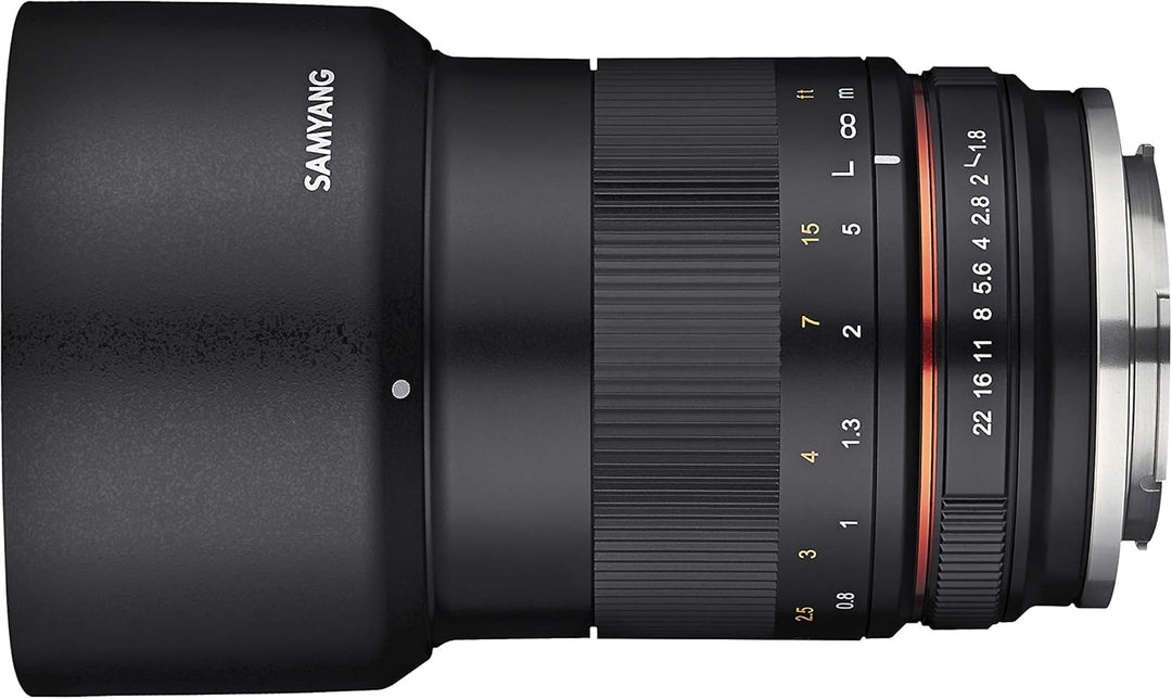 Samyang MF 85mm F1.8 ED UMC CS Sony E – manuelles Objektiv mit 85 mm Festbrennweite für spiegellose