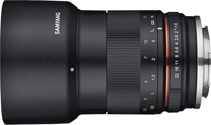 Samyang MF 85mm F1.8 ED UMC CS Sony E – manuelles Objektiv mit 85 mm Festbrennweite für spiegellose