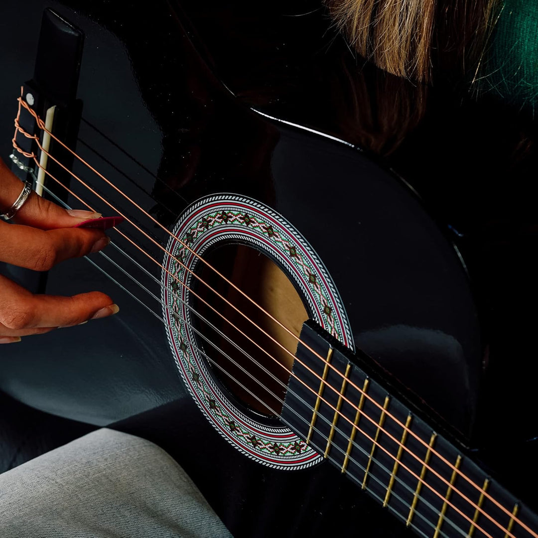 3rd Avenue 3/4 Flamencogitarren-Starterset in Kindergrösse mit Nylonsaiten – mit Tasche, Saiten – in