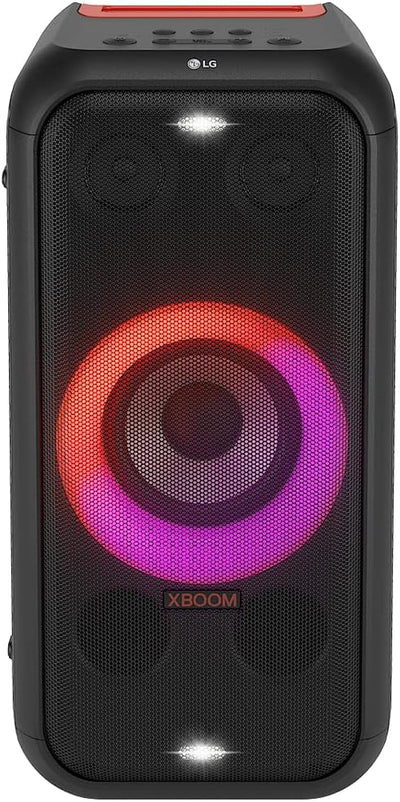 LG XBOOM XL5S, rollbares 2-Wege-Soundsystem (Karaoke- & DJ-Funktionen, Beleuchtung), Schwarz [Modell
