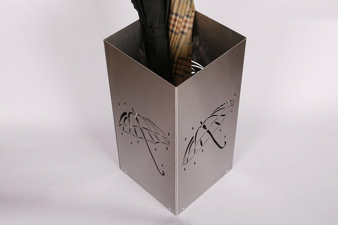 Szagato Regenschirmständer Design Umbrella Open, 23 x 23 cm, Edelstahl mattiert, Marke, Made in Germ