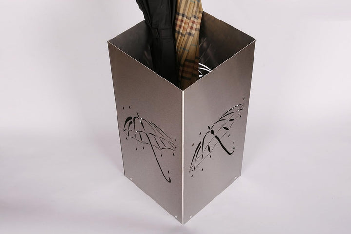 Szagato Regenschirmständer Design Umbrella Open, 23 x 23 cm, Edelstahl mattiert, Marke, Made in Germ