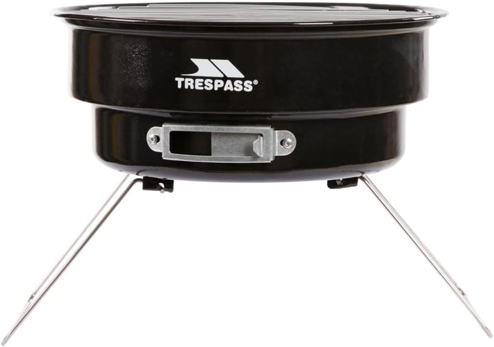 Trespass Barby, Black, Tragbarer Campinggrill mit Isolationstasche 24cm x 27cm x 27cm, Schwarz Schwa