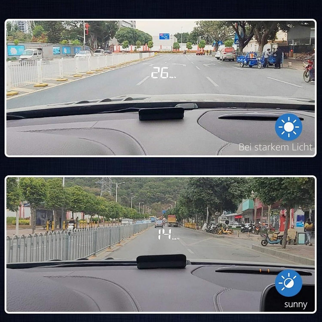 OBD2 HUD Head Up Display, Auto HUD Tachometeranzeige Windschutzscheibenprojektor Multifunktionsanzei