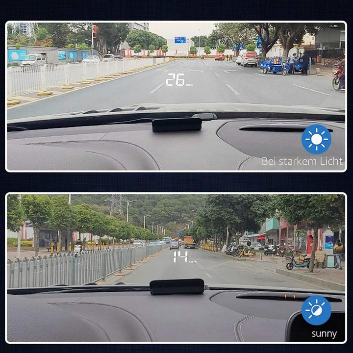 OBD2 HUD Head Up Display, Auto HUD Tachometeranzeige Windschutzscheibenprojektor Multifunktionsanzei