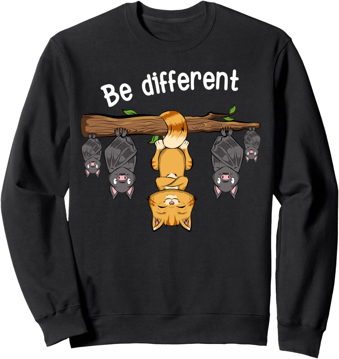 Lustiges Be Different Katze Sweatshirt