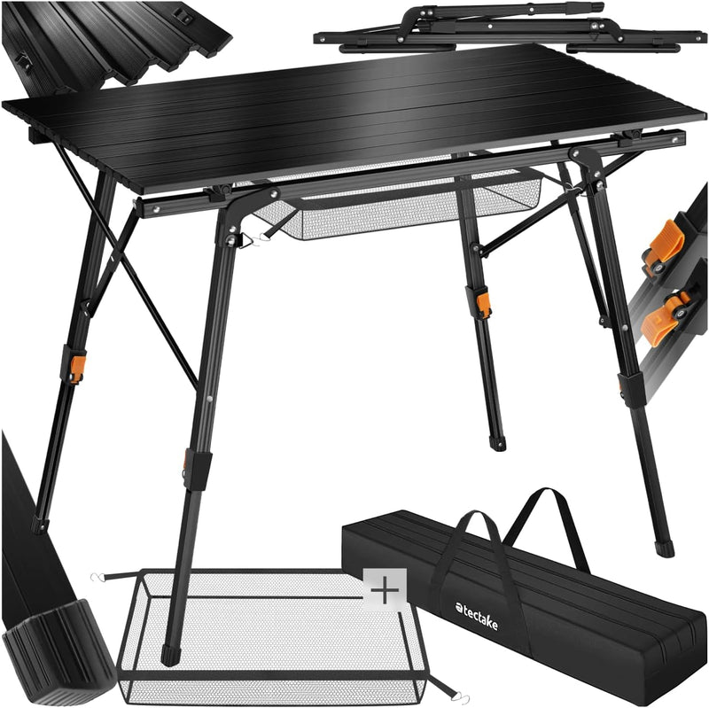 tectake® Campingtisch, Klapptisch aus Aluminium, Campingtisch faltbar, Reisetisch, Gartentisch klapp