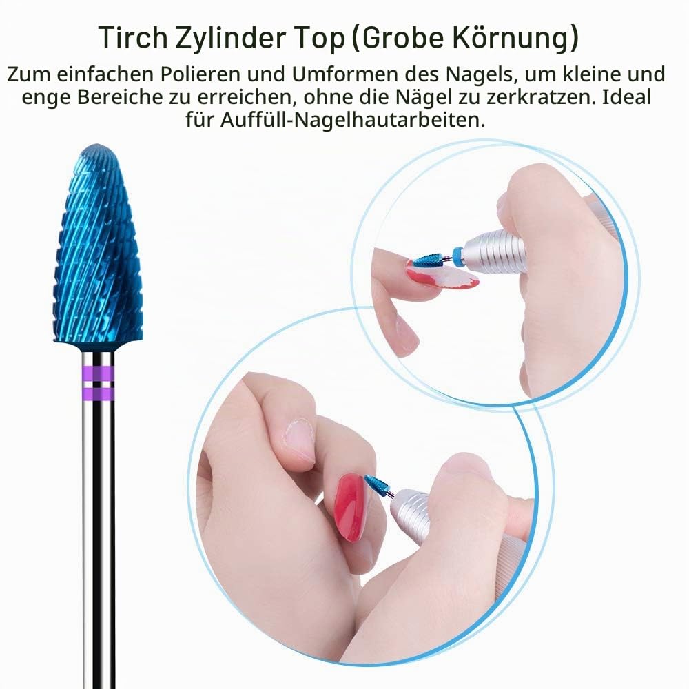 MelodySusie 7x Premium Wolframcarbid Hartmetall Bits Set Professioneller Schleifkörper Schleifkopf N