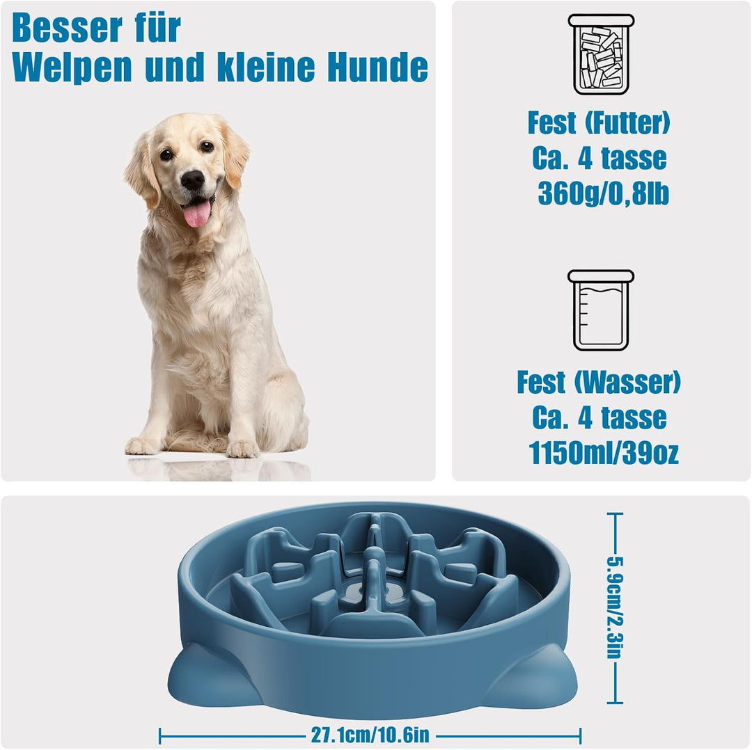Antischlingnapf Hunde Gross, 27.1cm Anti Schling Napf Hundenapf Futternapf für Mittlerer und Grosser