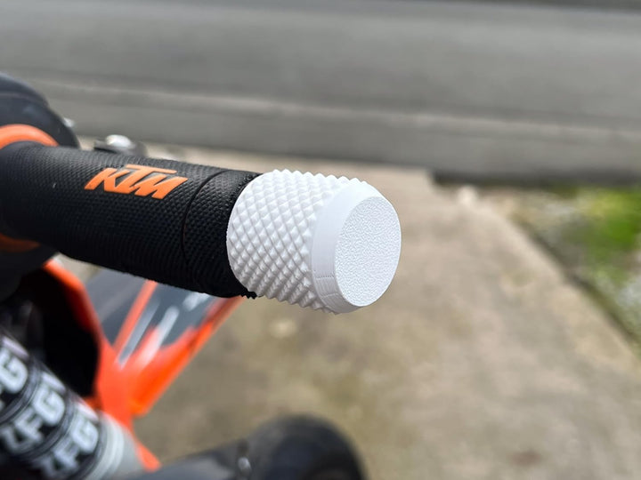 Lenkerenden/Bar Ends für Motorrad (Enduro/Supermoto) (Weiss), Weiß