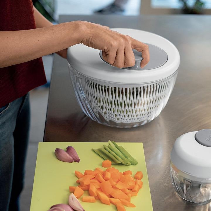 Guzzini - Kitchen Active Design, SPIN&amp;STORE Salatschlüder mit Deckel - Weiss, Ø26 x h19 cm | 4000 cc