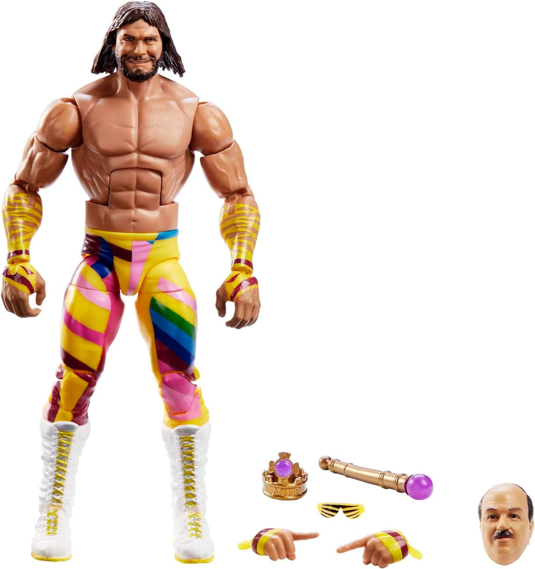 WWE HKP10 - Elite WrestleMania "Macho King” Randy Savage Actionfigur, bewegliches WWE Sammlerstück m