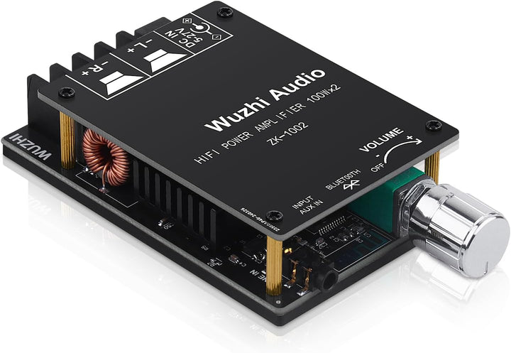HiFi-Verstärker mit Bluetooth 5.0-Audioverstärkungskarte, ZK-1002 2.0-Kanal 100W x 2 Mini-Stereo-Lei