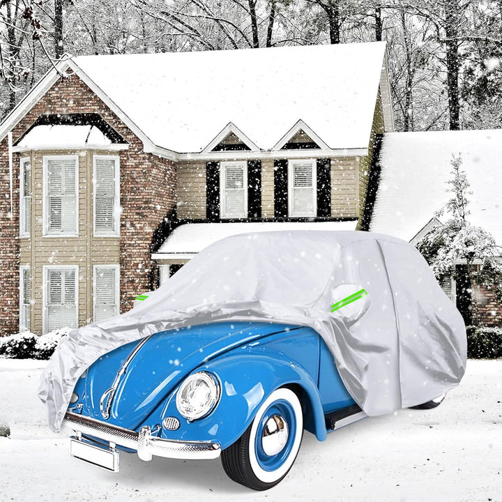 Autoabdeckung Vollgarage Ersatz für VW Beetle 1960-1980, Allwetter Reflektierende Autoabdeckung mit