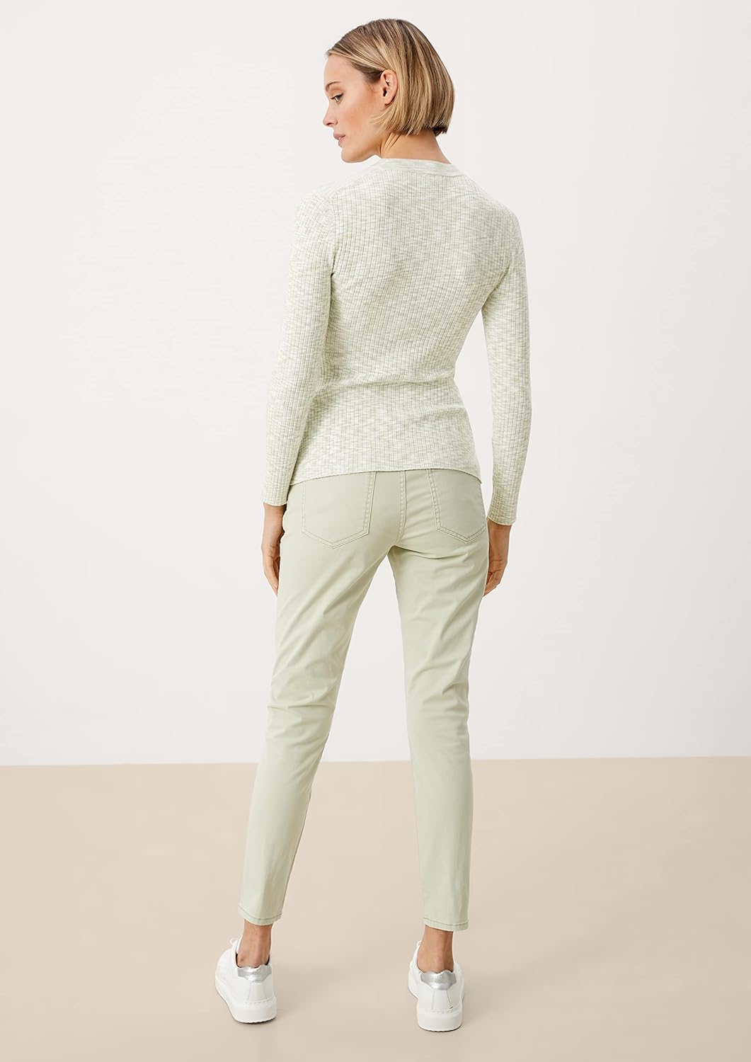 s.Oliver Damen Sweater 34 Sage Melange, 34 Sage Melange