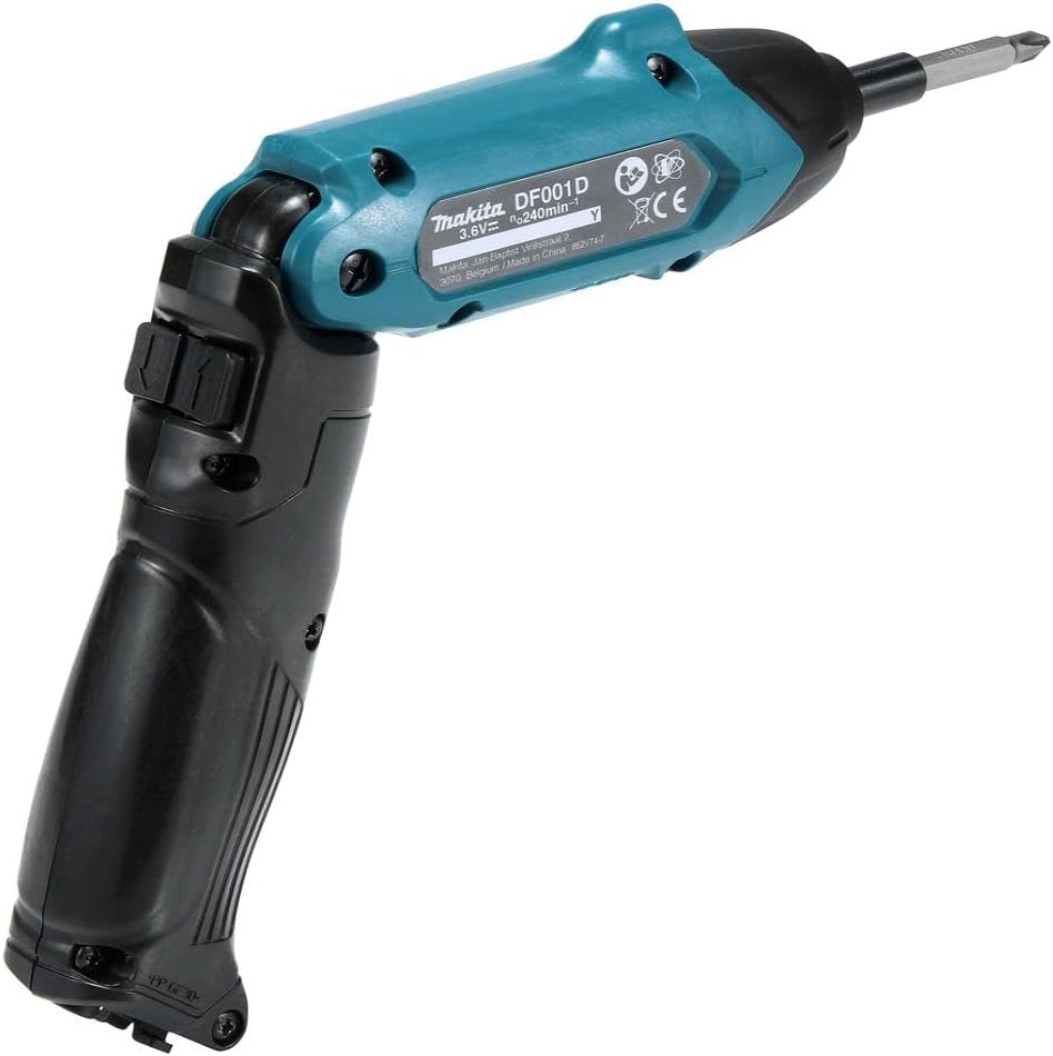 Makita DF001DW Akku-Knickschrauber mit integriertem Akku inklusiv Zubehör-Set im Transportkoffer, 30