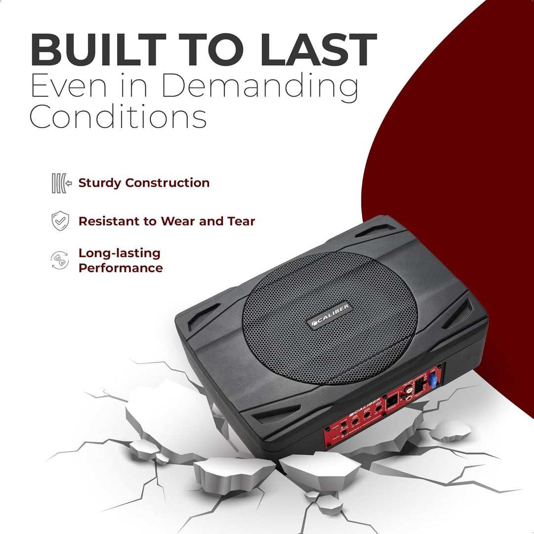 Caliber BC120US Auto-Subwoofer aktiv 500W - Schwarz - 21 x 29 x 7.2 cm - Unterseat - Woofer - 20 cm