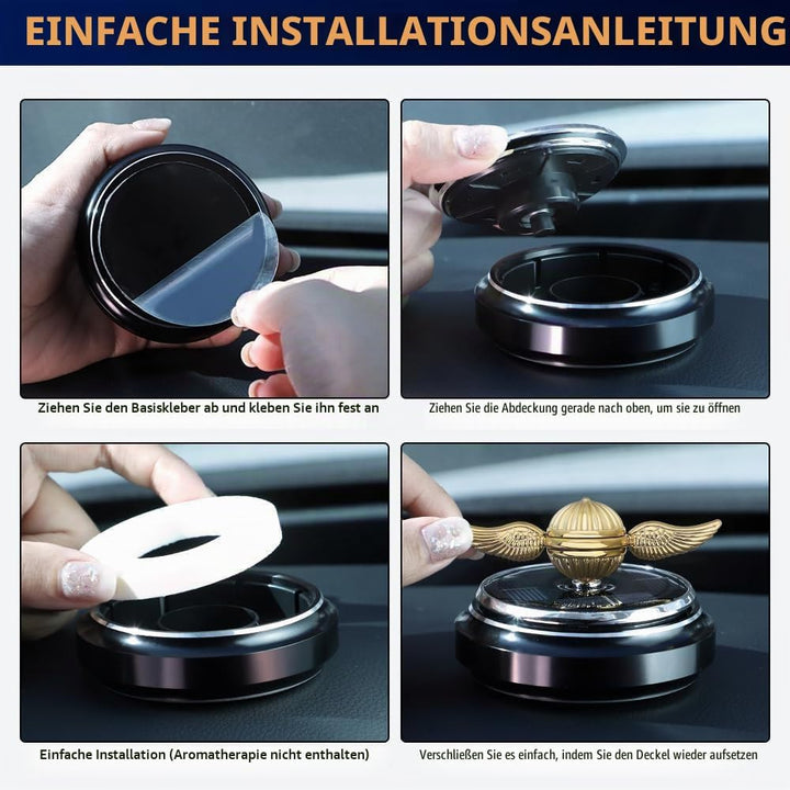 Solarenergie-Auto-goldenes Fidget-Spinner-Spielzeug, Auto-Lufterfrischer mit Sonnenschein zum Stress