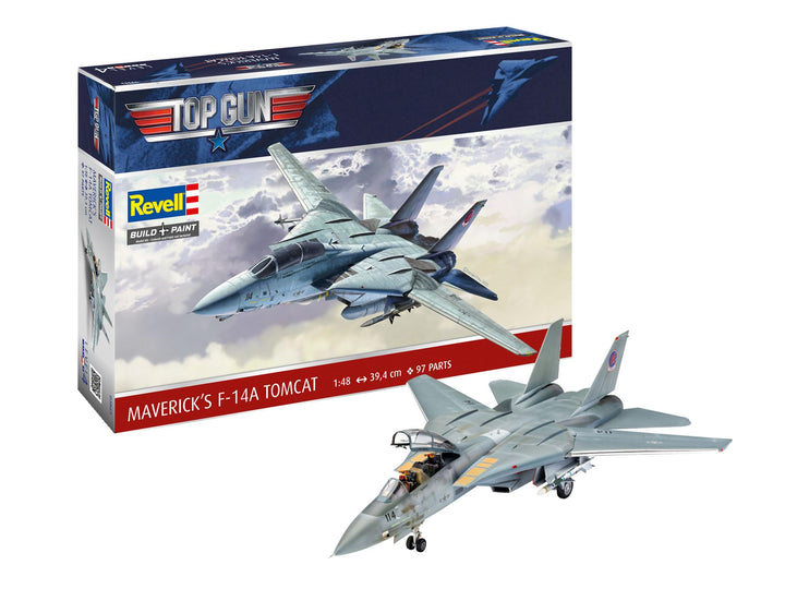 Revell Maverick's F-14A Tomcat “Top Gun” | Authentischer Modellbausatz des Fliegers | Mit bewegliche