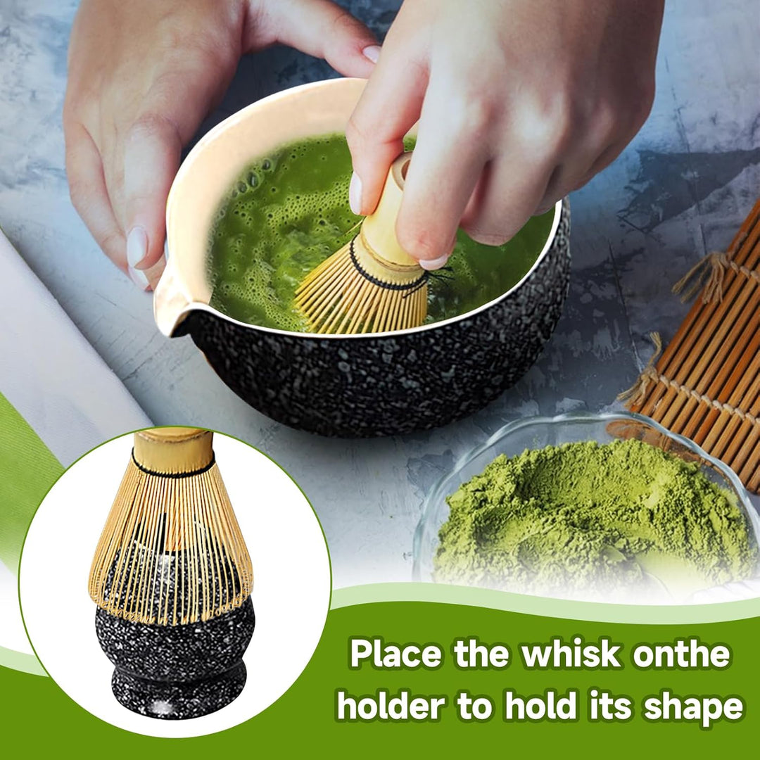 Matcha set, Japanisches Tee-Set, Matcha-Schale, Schaufel, Sieb, Matcha-Besenhalter, Matcha-Besenstän