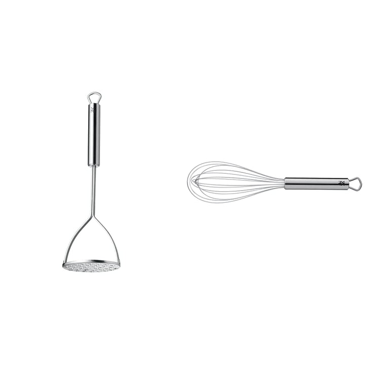 WMF Profi Plus Kartoffelstampfer 28,5 cm, Cromargan Edelstahl teilmattiert &amp; Profi Plus Schneebesen