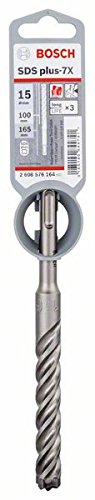 Bosch Professional Hammerbohrer SDS Plus-7X (für Beton und Mauerwerk, 15 x 100 x 165 mm, Zubehör Boh