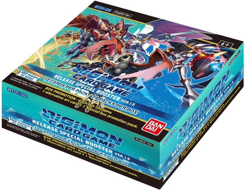 Bandai–Digimon TCG V1.5 Core Booster Box, englische Version, 24 Packungen, Sammelkartenspiel Booster