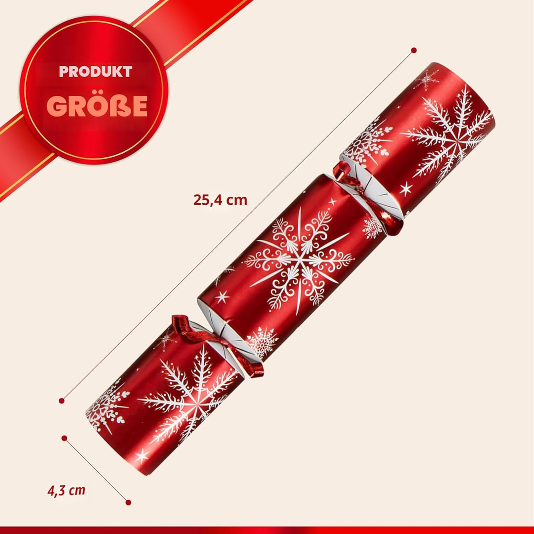 JOYIN 12 Stück Weihnachtsparty-Gastgeschenke ohne Schnappverschluss, rot und weiss, Party-Tischgesch