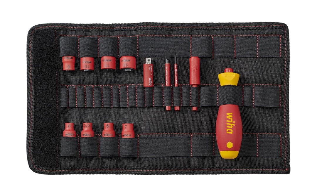 Wiha Schraubendreher und Steckschlüsseleinsatz 1/4" Set slimVario electric gemischt 14-tlg. inkl. Fa