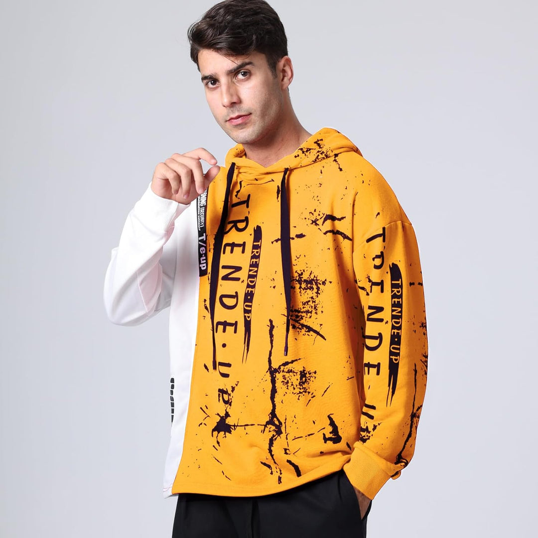 Hoodie Herren Techwear Kapuzenpullover Pullover Hip Hop Streetwear Patchwork Sweatshirt Unisex L Gel