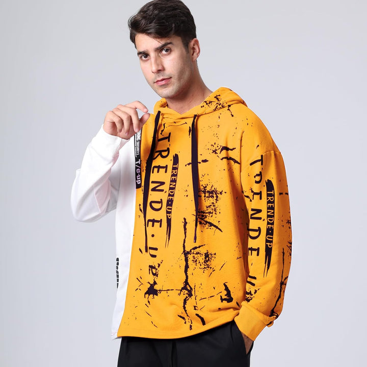 Hoodie Herren Techwear Kapuzenpullover Pullover Hip Hop Streetwear Patchwork Sweatshirt Unisex L Gel