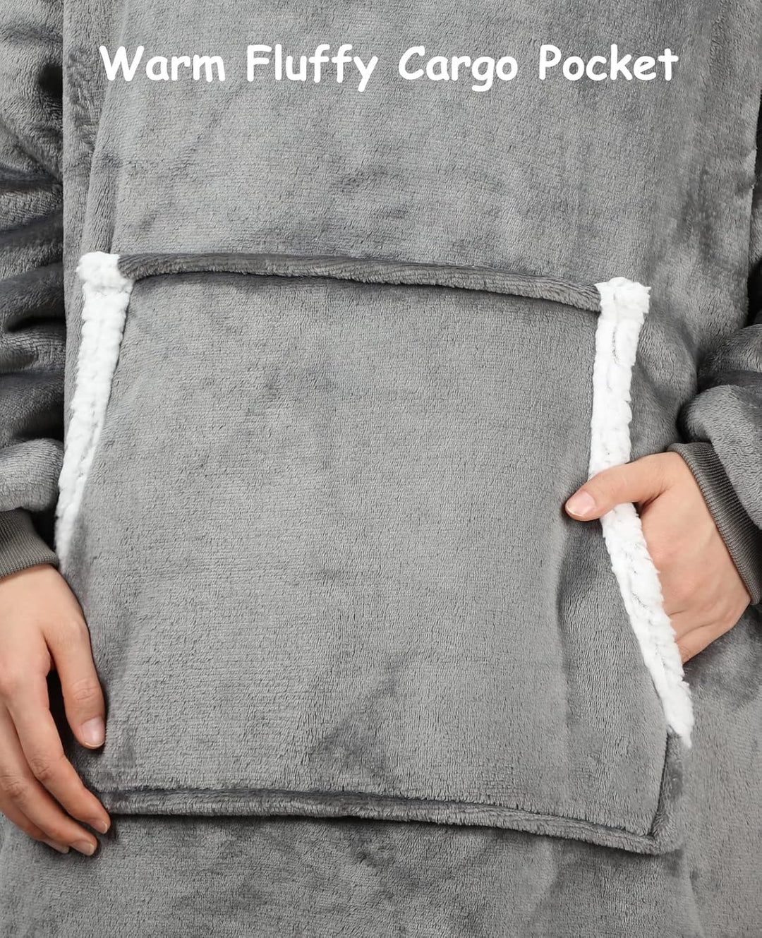 Sendowtek Übergrösse Hoodie Sweatshirt Übergrosse Decke Swearshirt Sherpa Deckenpullover Riesen Swea