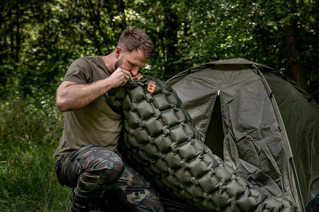 Einzelmatratze 188x58cm Olive - Ultraleichte Faltbare Isomatte für Camping, Wasserfestes Sitzkissen
