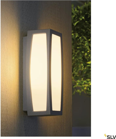 SLV Wandlampe MERIDIAN BOX | für die effektvolle Aussenbeleuchtung von Wänden und Hauseingang | LED