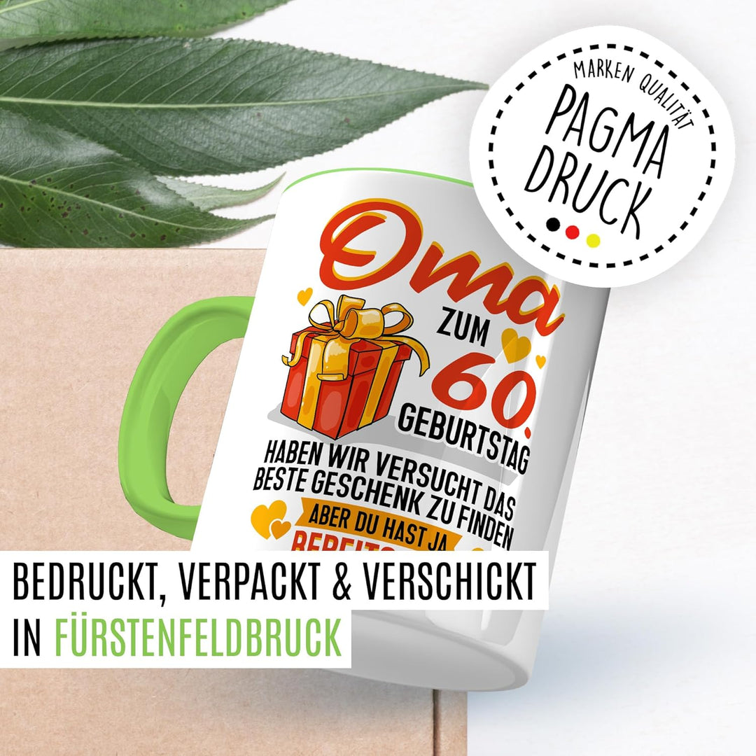 Tasse Grossmutter Geschenk Oma zum 60. Geburtstag haben wir versucht das beste Geschenk zu finden, a