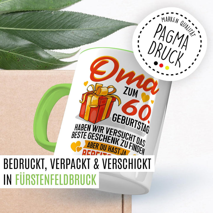 Tasse Grossmutter Geschenk Oma zum 60. Geburtstag haben wir versucht das beste Geschenk zu finden, a