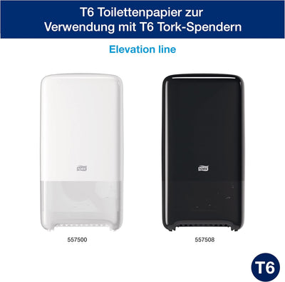 Tork 127530 weiches Midi Toilettenpapier in Advanced Qualität für Tork T6 Toilettenpapier Doppelroll