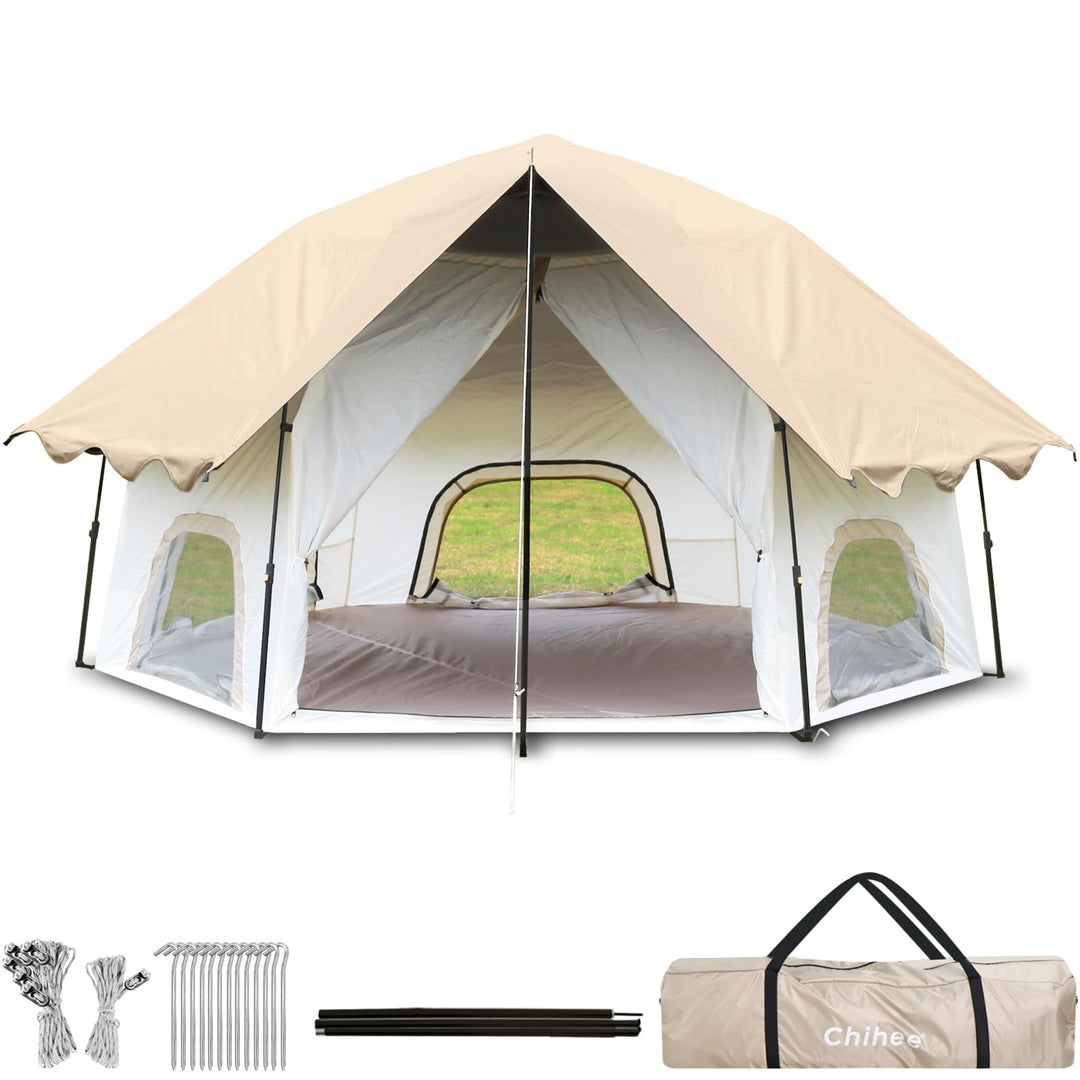 Chihee Pop-Up Stand-up Zelt Camping Zelte, Familien-Kabinenzelt mit Markise Veranda 3-Personen Outdo