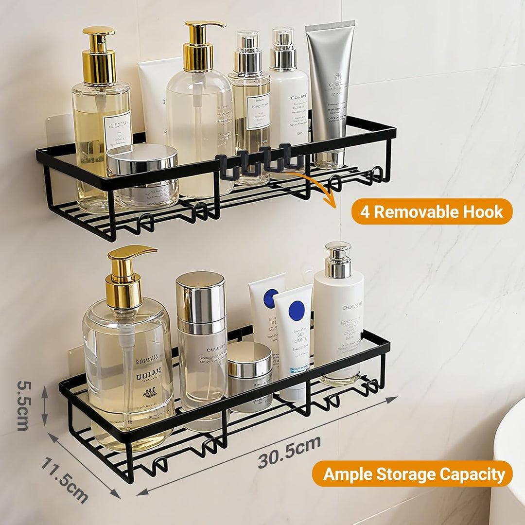 [2 Stück] Duschablage Ohne Bohren Ecke, Langlebige Edelstahl Rostfreies Badezimmer Organizer Regal g