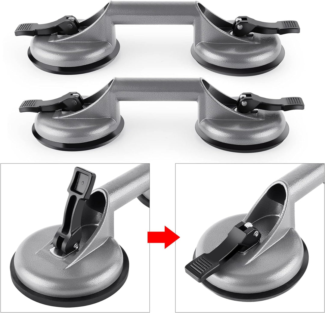 Forever Speed 2x Saugheber Aluminium Saugnapf Fliesen Suction Lifters Glass Suction Vacuum Lifter 12