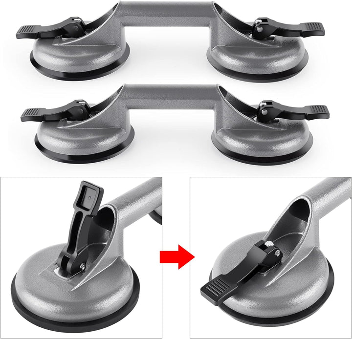 Forever Speed 2x Saugheber Aluminium Saugnapf Fliesen Suction Lifters Glass Suction Vacuum Lifter 12